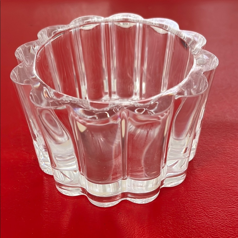 24% Lead Crystal Partylite ~ Delphi Pillar Holder